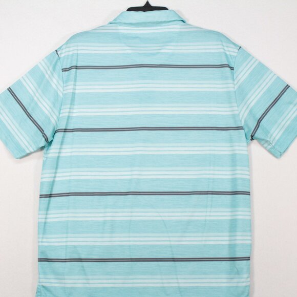 Ben Hogan Polo Men's Large Blue Short Sleeve Striped - Picture 6 of 10